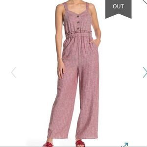 Romeo +Juliet Couture Linen‎ Blend Jumpsuit